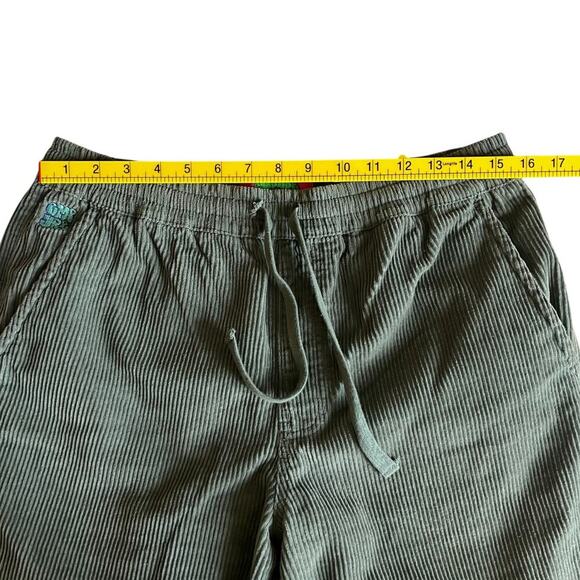Empyre Women's Relaxed Cotton Corduroy Pull Up Pants Sage Green Size Medium - Picture 7 of 9